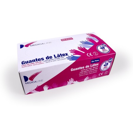 GANTS LATEX SANS POUDRE 100 Unites MEDICALINE