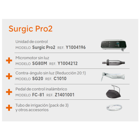 MICRO-MOTEUR POUR IMPLANTOLOGIE SURGIC PRO 2 NSK SANS LUMIERE