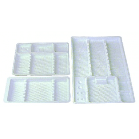 PLATEAUX JETABLES AVECCOMPARTIMENTOS 20x10 cm 400 Unites