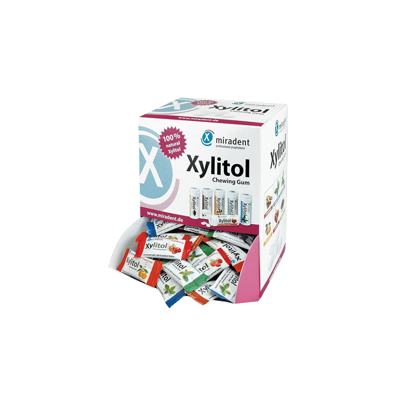 MIRADENT XYLITOL CHICLES ASSORTIMENT 200 unites.