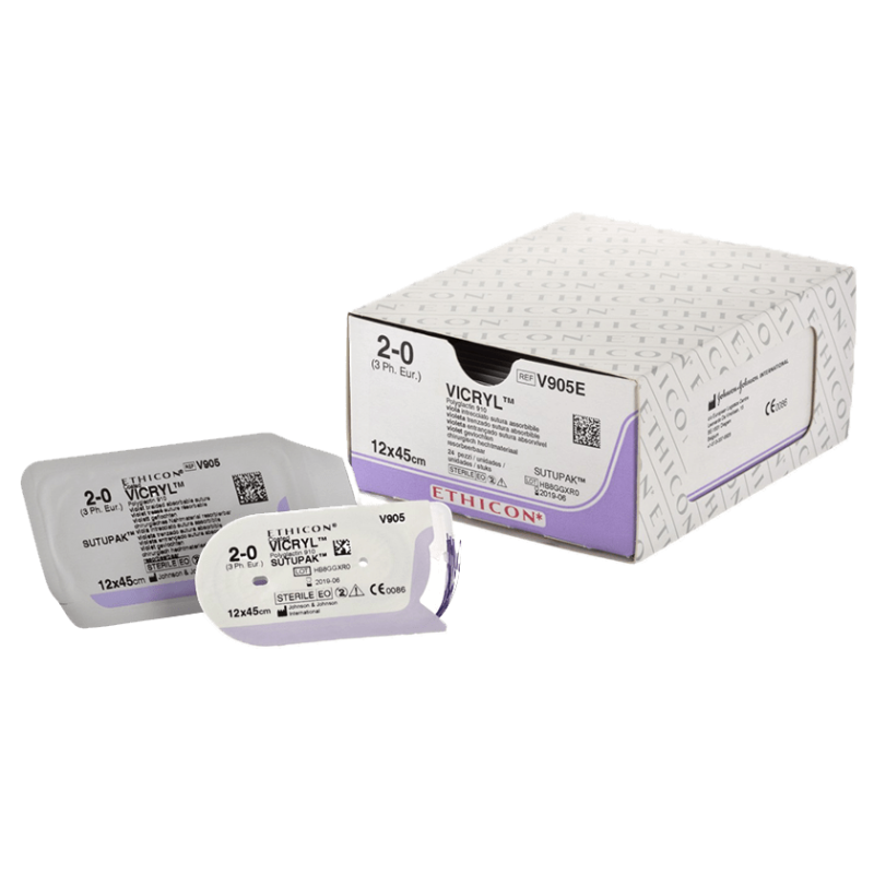 SUTURE VICRYL VIOLET 75cm 12 Unites