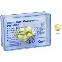 IDENTOFLEX COMPOSITE POLISHER CUPULE JAUNE 12 Unites