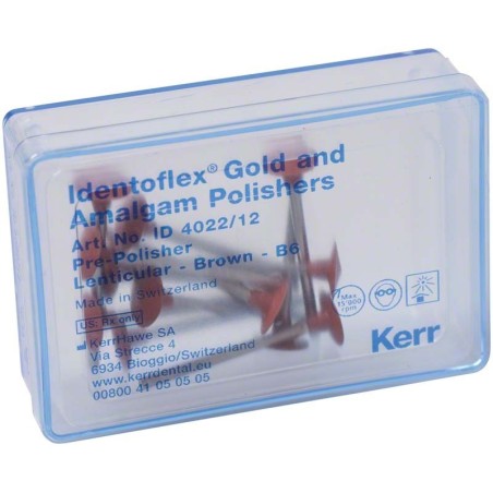 IDENTOFLEX GOLD AMALGAM PRE-POLISHER LENTICULAR 12 Unites