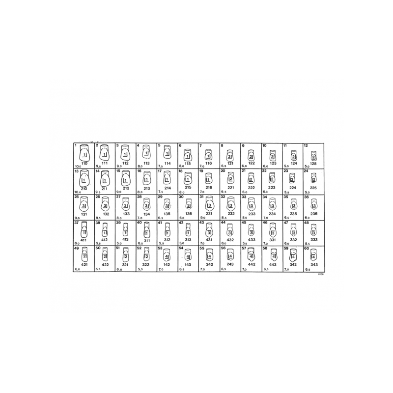 FULLFORM F COURONNES ACETATE (F112- F163) 5 unites