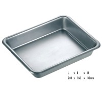 4021 PLATEAU MULTIUSO INOX. 240x160x30mm.