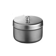 4034 POT POUR COTON AVECCOUVERCLE INOX 120X80mm.