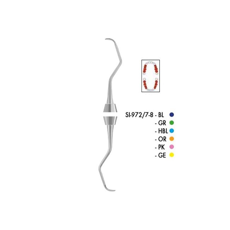 SI-972/7-8-BL CURETTE GRACEY COLORI SILIKON  BLEU