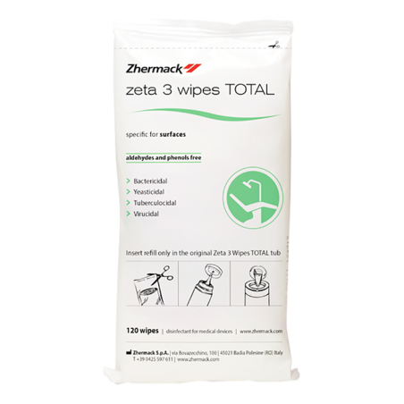 ZETA 3 WIPES TOTAL LINGETTES REFILL 120 Unites