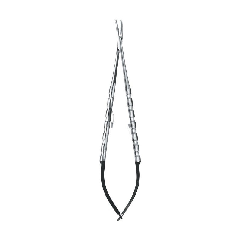 PORTE AIGUILLES MICRO CHIRURGIE COURBE DIAMANT 4-0 - 6-0 AIGUILLE 18 cm