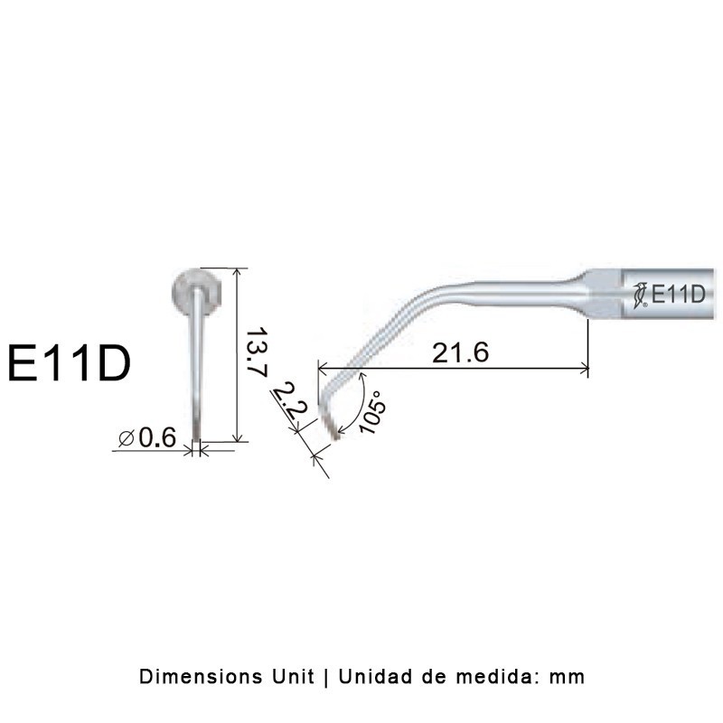 INSERT ENDO DIAMANT E11D POUR EMS