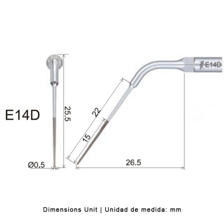 INSERT ENDO DIAMANT E14D POUR EMS