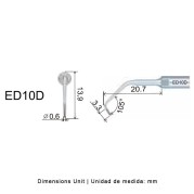 INSERT ENDO DIAMANT ED10D POUR SATELEC