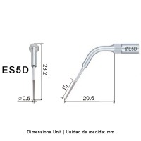 INSERT ENDO DIAMANT ES5D POUR SIROSONIC