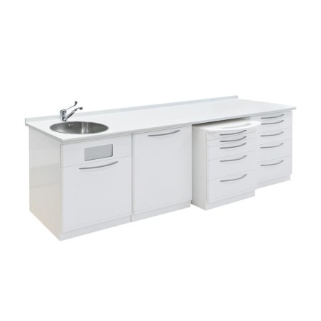 ENSEMBLE 4 MOD MOBILIER "TECHNOFLUX-ZILFOR" (LAVABO A IZQ)