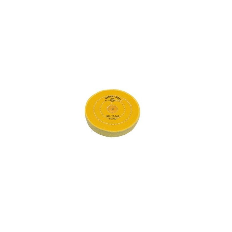 DISQUE GROBET COTON JAUNE 125 MM. DIAM. 60 Feuilles (17.542)