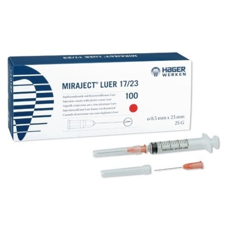 AIGUILLES MIRAJECT LUER 100 unites