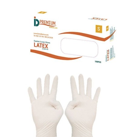 GANTS LATEX SANS POUDRE 100 Unites