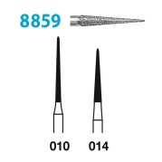 Fraises Diamant Turbine Grain Fine 8859 (010-014) Pointu Extra Long 5 Unites