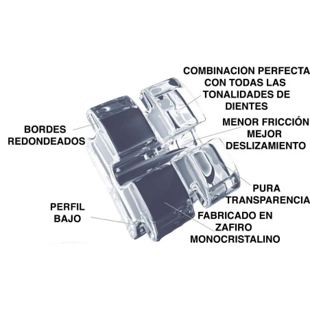 BRACKETS SAPHIR MBT .022" 5 Pieces