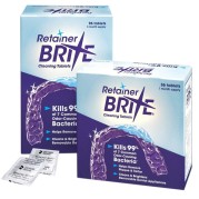 RETAINER BRITE PASTILLA NETTOYAGE APPAREILS DE RETENTION/PROTECTEURS 96 unites