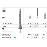 FRAISES DIAMANT 859L 010 FG GRAIN MEDIUM 6 unites