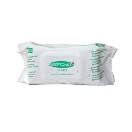 LINGETTES DESINFECTANTS ASEPTONET AVEC DISTRIBUTEUR 18 x 20 cm 100 Unites