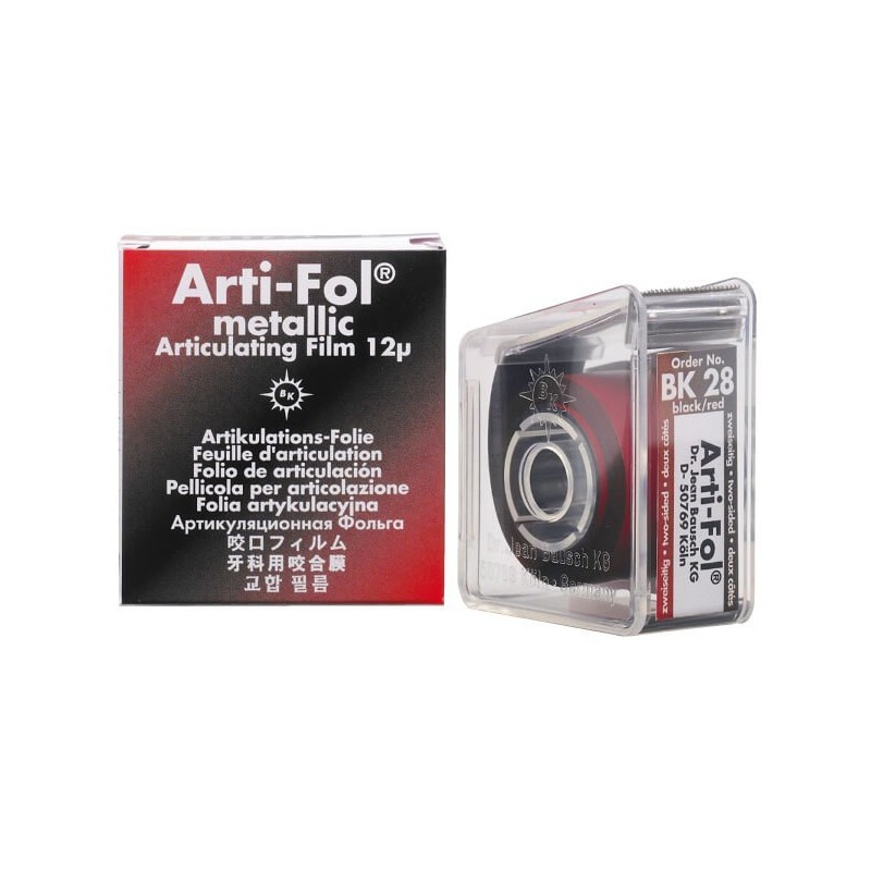 ARTI-FOL METALLIC BK28 NOIR/ROUGE 12µ 20m