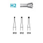 Fraises Tungstene Turbine H2 (010-014) Cone Inverse 5 Unites