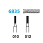 Fraises Diamant Turbine Grain Epais 6835 (010-012) Cylindre court 5 Unites