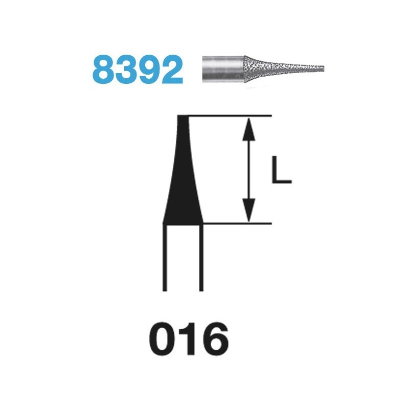 Fraises Diamant Turbine Grain Fine Tallado Interdental 5 Unites