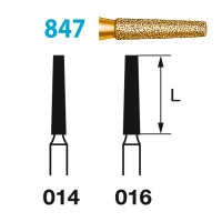 Fraises Diamant Turbine Serie 2000 847 (014-016) Conique Epaule 5 Unites