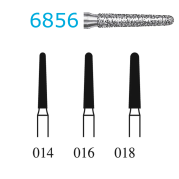 Fraises Diamant Turbine Grain Epais 6856 (012-016) Conique Biseautee Rond 5 Unites