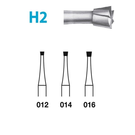 Fraises Tungstene Turbine Contre Angle H2 Cone Inverse 5 Unites