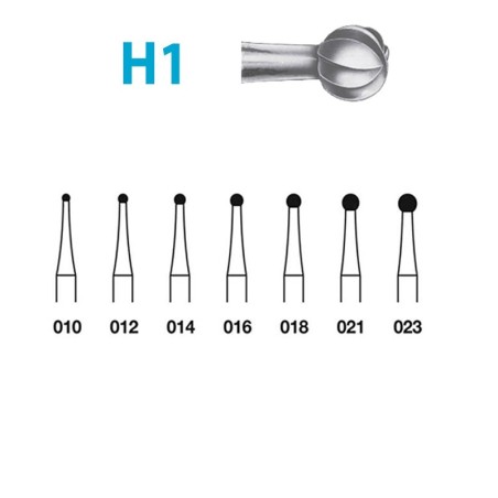 Turbine Tungsten Des fraises. Modèle : Rond. Encadré de 5 Unites