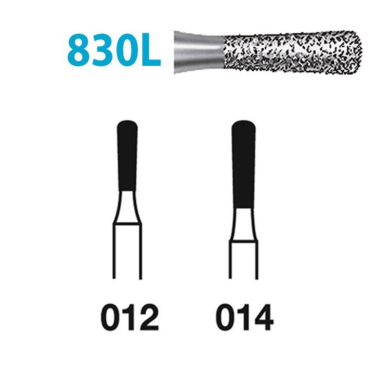 Fraises Diamant Turbine Grain Epais 830L (010-012) Poire Long 5 Unites