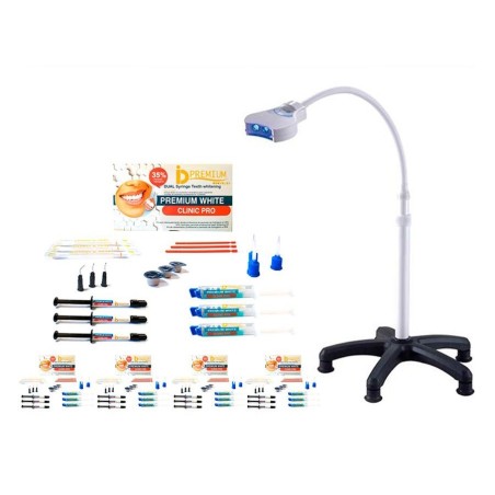 5 KITS blanchiment PREMIUM WHITE CLINIC + LAMPE APOZA