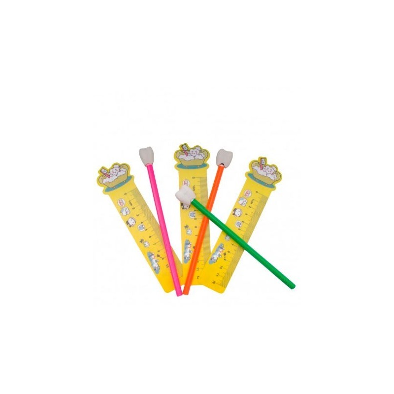 SET CRAYON AVEC CAOUTCHOUC MOLAIRE ET REGLE 20 unites